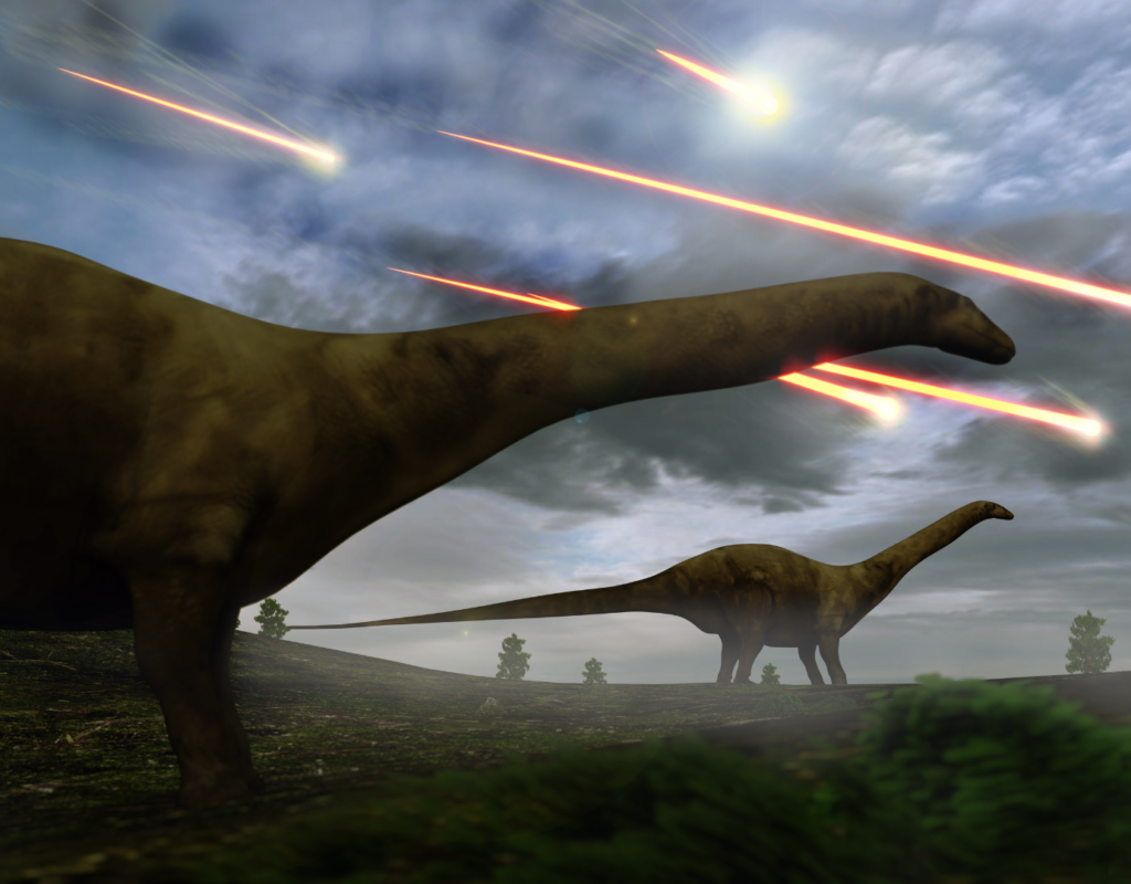 Asteroid impact on dinasaurs